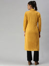 Women's Mustard Solid Duster Jacket Jackets-LT-049-Mustard