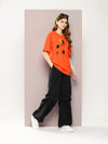 Dillinger Orange Graphic Oversized T-Shirt-WMNCR382ORG-XS