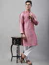 Collar Embroidered Kurta Pyjama-JOKP-P-692Pink