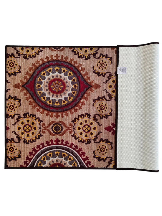 Athom Living Persian Maroon Premium Anti Slip Printed Carpet-ATZ-12-3-CP12