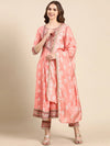 Women's Peach Printed Kurta Set-GW-3439-Peach