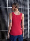 Women Red Rib Sleeveless Camisole