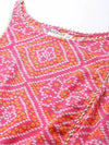 Crop top with Dhoti Pants in Pink