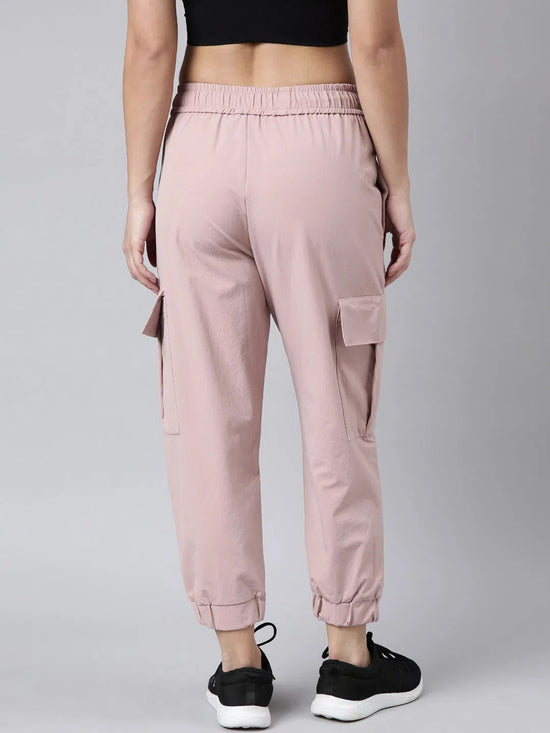 Women Solid Slim Fit Peach Joggers Track Pant-AE-10905-Peach