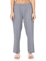 Smarty Pants Women's Cotton Pastel Grey Polka Dot Print Night Suit