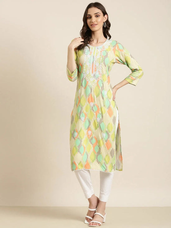 Women Multi Printed Straight Kurta-SNG-7327-Multi