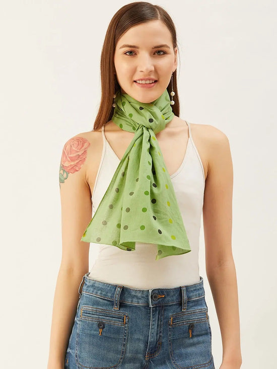 Green Polka Dot Scarf