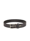 Black Broad Gunmetal Studded Leather Belt