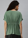 Women's Solid Green Top-AE-10179-Green