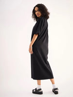 Women Black Oversized T-Shirt Dress