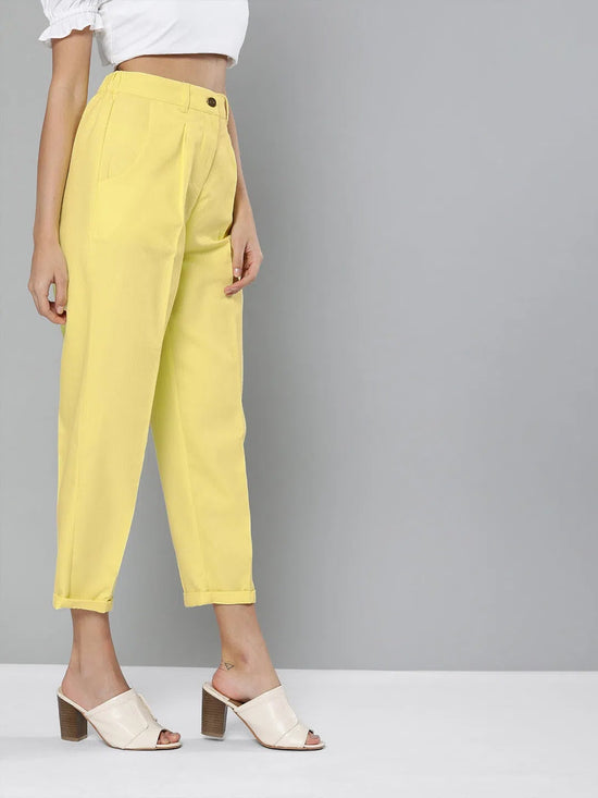 Yellow Tapered Pants