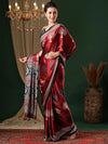 Saree Mall Women's Crepe Red Printed Designer Saree With Blouse Piece-MOHAR201A