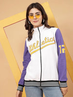 Rigo Women Athletic Puff Printed Varsity Jacket-WSW062-1116-L