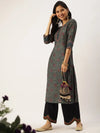 Women's Green Printed Straight Kurtas-AT-A424-K-Green