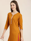 Women Mustard Striped Straight Kurta-NJ-3569282-Mustard