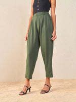 Women Olive Tapered Pants