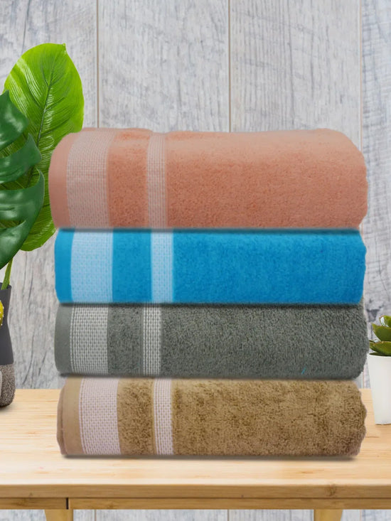 Athom Living Premium Cotton Bath Towel Pack of 4-PER-ACDE