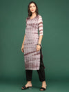 Women Mauve Embellished Straight Kurta-SKC-1251-Mauve