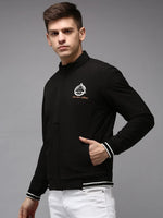 Men Black Solid Jacket-TG-5023-Black