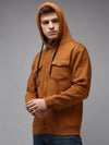 Men Brown Solid Sweatshirt-EX-2642-Brown