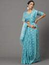 Saree Mall Women's Soft  Turquoise Printed Designer Saree With Blouse Piece-SUSHM1002