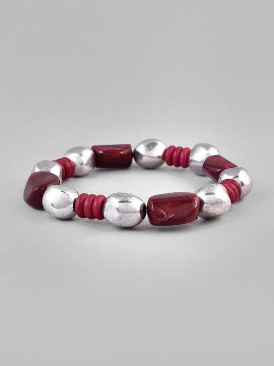 Unisex Beaded Elasticated Bracelet-VOJ133