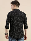 Men Black Graphics Casual Shirt-DAITON-3460-Black