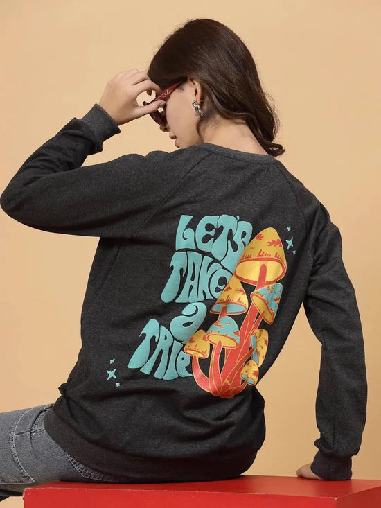 Rigo Women Magic Mushroom Oversized Sweatshirt-WSW061-1115-L