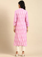 Women's Pink Solid Kurta Set-ON-591-Pink