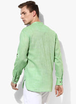 Hangup Men Slim Solid Men's Indian Wear-ParrotKurta