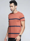 Dillinger Men's Stripes Printed T-Shirt