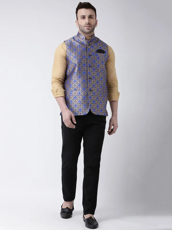 Hangup Men Standard Solid Men's Indian Wear-133AJacquardNehru