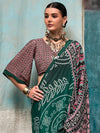 Saree Mall Women's Crepe Green Printed Designer Saree With Blouse Piece-KERNIA16005