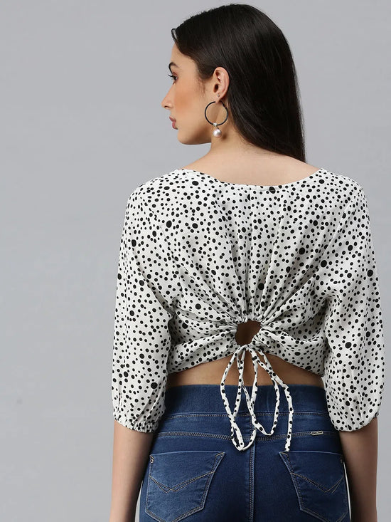 Women White Embroidered Crop Corset Top-AE-10213-Whiteblack