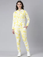 Women Yellow Tie Dye Tracksuit-AF-2101-Yellow