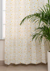 Drifting Dandelion 100% cotton floral curtain for kids room, living room - Room darkening - Yellow - Pack of 1-230423022