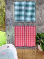 Athom Living Premium Gamcha Bath Towel 65 x 135 cm Pack of 4 Multicolored checkered-ATZ-BT-1E-1E-1H-1H