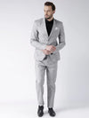 Hangup Men Standard Solid Men Formalwear-GreyBlazer