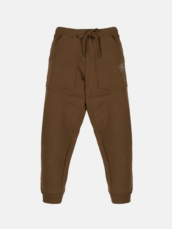 Solid Fleece Track Pant-AW23BTP014023