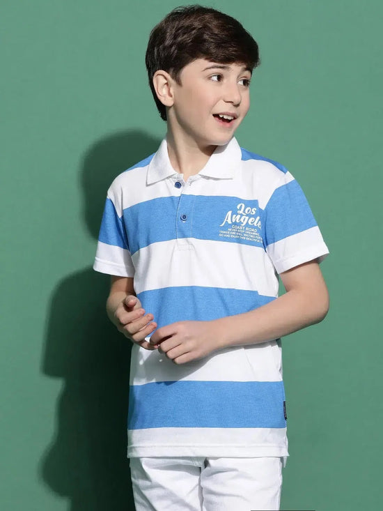 Lil Tomatoes Boys Cotton Polo T-shirt-GBT-S24-1406_BLUE_30