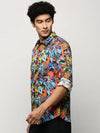 Men Multi Typographic Shirt-PRISM-M204-1615-Multi