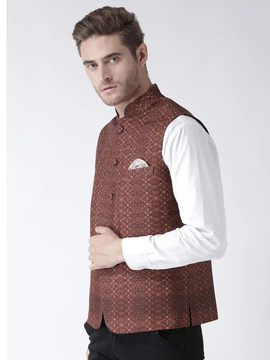 Hangup Men Standard Printed Men's Indian Wear-21APrintedNehru