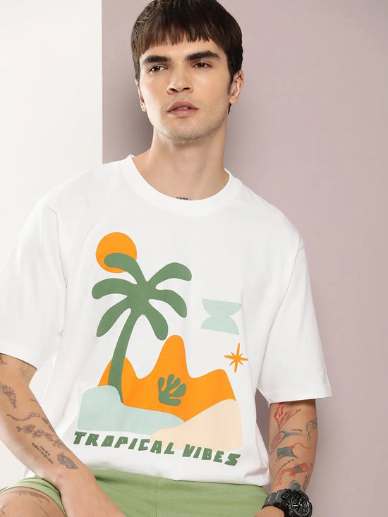 Dillinger Off White Graphic Oversized T-shirt-DLMOV229HWHT-S