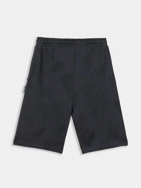 Lil Tomatoes Boys Cotton Looper Bermuda-GBB-S24-1453_CHARCOAL_30