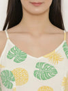 Cropped Peplum Top in Tropical Print