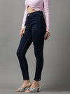 Women's Navy Blue Solid Skinny Fit Denim Jeans-GZ-5280-Navyblue