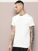 Dillinger Men's White Plain T-Shirt