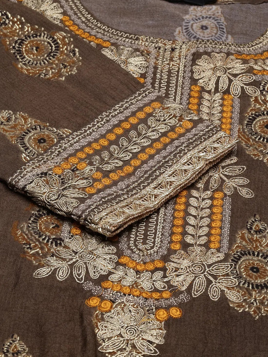 Women Bronze Printed Kurta Set-GW-3773-Bronze