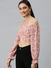 Women's Printed Pink Top-AE-7008-Pinkmulti