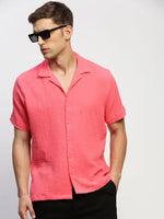 Men Pink Solid Shirt-LAVINIA-1636-Pink